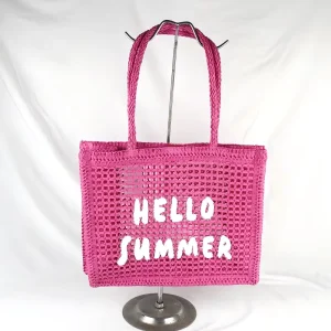 Large Capacity Outdoor Straw Braided Handbag Summer Design Fashion Simple Hand Bag Ladies Career Tote Bag