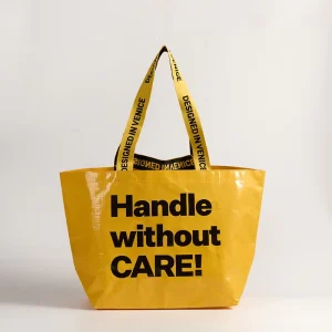 Large Capacity PP Woven Tote Bags Environmentally Friendly & Durable Handbags Custom Logo Waterproof Shopping Bags