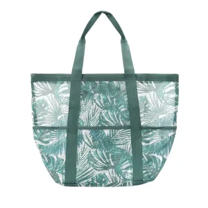 Large Capacity Portable Handbag Multi Pocket Foldable Beach Bag with Open Closure for Seaside Storage in Summer
