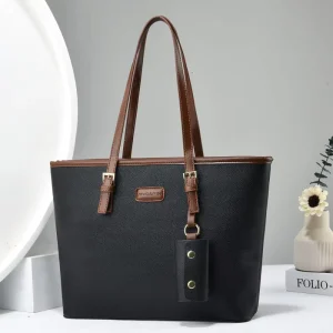 Large Capacity Single Shoulder Tote Bag Minimalist Women’s Bag PU Leather Handbag for Women
