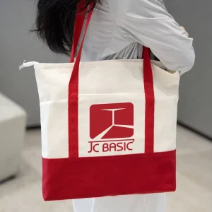 Large Capacity Thick Reusable Handle Gift Cloth Custom logo Canvas Cotton Shopping Tote Bag with Strong Handle