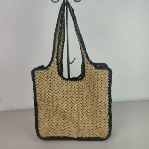 Large Capacity Tote Bag Woven Straw Bag Shoulder Bag Summer Fashionable PP Handbag