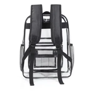 Large Capacity Transparent PVC School Backpack with Zipper Closure Cross Border for Computer Storage Bag