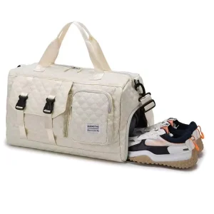 Large Capacity Travel Bag Waterproof Dry Wet Separation Shoulder Travel Storage Bag Travel Duffel Bag with Shoe Compartment