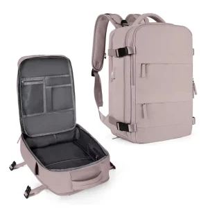 Large Capacity Waterproof Backpack USB Charging Fashionable Laptop Bag for Student Travel Zipper Closure Outdoor Sport Style