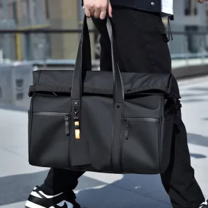 Large Capacity Waterproof PU Sports Travel Bag for Men Portable Zipper Soft Dry Wet Separation for Fitness Outdoors