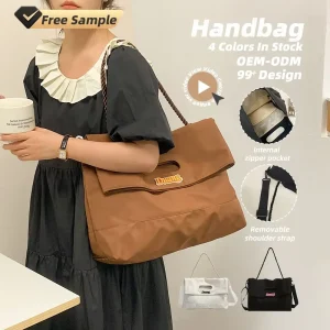 Large Capacity Women Tote Satchel Handbag with Rivet Detail Two Straps Removable Shoulder Strap All Seasons