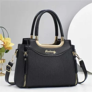 Large Capacity Women’s Casual Crossbody Handbag Simple Messenger Style With PU Lining Perfect Daily Use for Middle Aged Moms