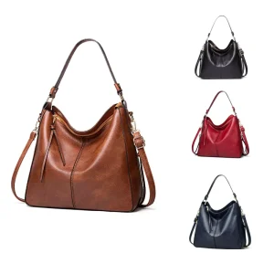 Large Fashion Ladies Hobo Bag PU Leather Tote Shoulder Bag Designer Bucket Purse and Handbag for Women