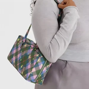 Large Nylon Shoulder Bag for Women Water Resistant Handbag with Long Shoulder Strap Custom Nylon Bowler Bags Tote Bags
