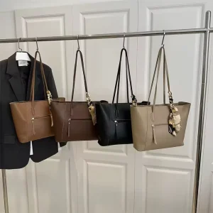 Large-capacity Tote Bag Solid Color Simple Shoulder Bag Spring and Summer Fashion Niche Women’s Bag