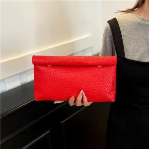 Large capacity solid color clutch bag for women’s dinner casual fashionable versatile