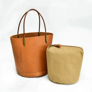 Leather Bucket Bags Women Genuine Leather Hand Bag Fashion Lady Cross Body Bags