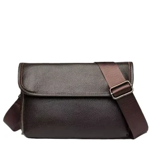 Leather Clutch Purse Wallet Men Wrist Bag Men’s Crossbody Bag Genuine Leather Small Messenger Shoulder Satchel Side Purse
