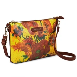 Leather Crossbody Bag for Women Small Shoulder Handbags Purses with Zipper Closure Clutch Wallet with Detachable Strap