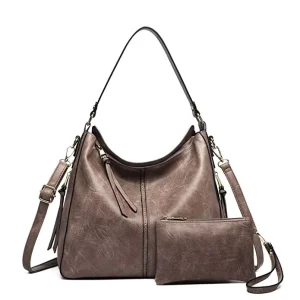 Leather Fashion Hobo Shoulder Bags with Adjustable Shoulder Strap Women Tote Bag Handbags