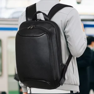Leather Stylish Laptop Bag High Quantity Leather Back Pack Fashion Business Style Cowhide Computer School Backpack Bag