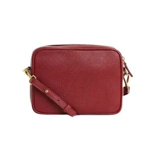 Leather Zipper Camera Bag Women’s Leather Square Crossbody Shoulder Bag Strap Bag