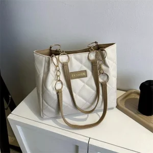 Leisure Large Capacity Bag for Women Spring New Simple and Stylish Commuting Shoulder Bag Fashionable Texture Tote Bag