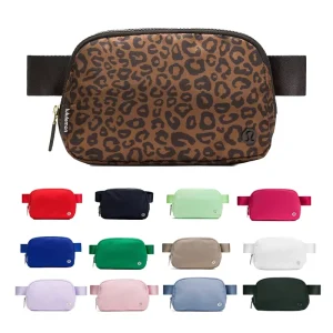 Leopard Print Belt Bag Everywhere Belt Bag 1L Multi Functional Waist Bag for Yoga Travel Fitness Sports