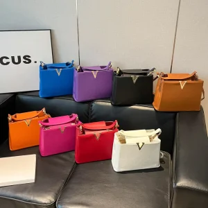 Letter V shaped Decoration Women’s Luxury Handbags Large Capacity Designer Purses Custom logo Shoulder Bags Totes