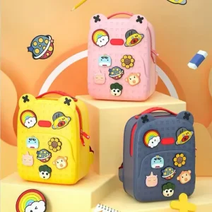 Lightweight EVA Backpack For School Shoe Charms Waterproof Leather