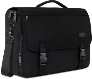 Lightweight Men’s 15.6 Inch Laptop Briefcase Water Resistant Crossbody School Satchel Bag Fashion Geometric Messenger Bag