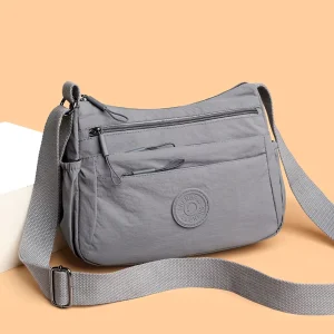 Lightweight Multi Layer Nylon Crossbody Bags Organizer Tote Hand Bags for Ladies Ergonomic Purse Custom