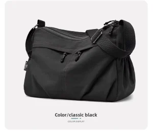 Lightweight Nylon Polyester Lining Zipper Crossbody Shoulder Bag Women’s Large Capacity Daily Use Casual Mother Bag