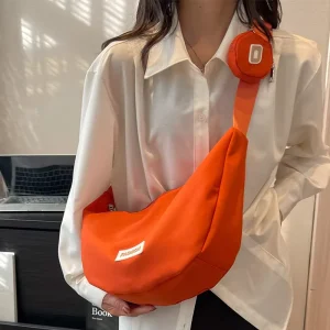 Lightweight Polyester Waist Bag With Small Pouch Purse for Women Chest Bag Crossbody Cute Belt Single Bag for Girls