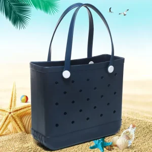 Lightweight Rubber Beach Bag X Large Tote Bag Waterproof Durable Open Handbag for Boat Pool Sports Gym