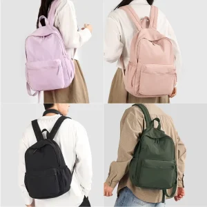 Lightweight Waterproof Nylon Laptop Backpack with Polyester Lining Customizable Strap for Travel School Daypack