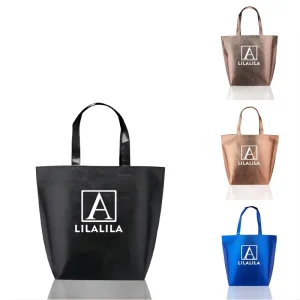 Lilalila Foldable Non Woven Soft-loop Eco Recycle Grocery Custom Printed Reusable Shopping BPA Free CE Bag Custom