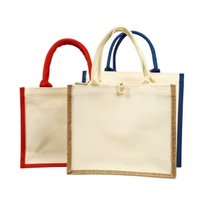 Linen Canvas Waterproof Eco Friendly Customizable Lunch Storage Bag Printed Logo for Shopping Custom Orders Accepted