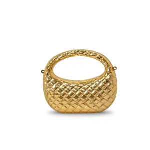 Lipstick Mini Bag Women’s Textured Handmade Woven Handheld Shoulder Crossbody Chain Circular Bag