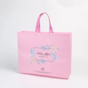 Long Handles Foldable Eco Friendly Non Woven Fabric Oversize Custom Tote Bag Low Price