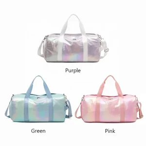 Low MOQ Stock Waterproof Custom Nylon Men Women Short Distance Travelling Handbags Weekend Garment Duffel Bag