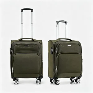 Luxury 360 Spinner Polyester Suitcase 85cm Durable Travel Trolley with Soft Handle