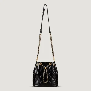 Luxury Chain Bag for Women Glossy Quilted PU Leather Drawstring Shoulder Crossbody Strap Custom Women’s Bucket Bags