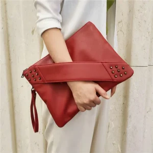 Luxury Clutch Bag Large Capacity Handbag PU Leather Zipper Pouch High Quality Clutch Bag for Women