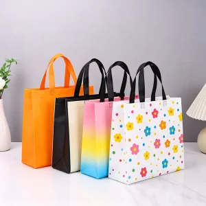 Luxury Coated Eco friendly Recycled Non Woven Heavy Duty Clothing Packaging Reusable Promotion Shopping Tote Bag