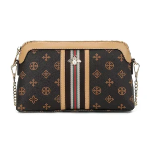 Luxury Crossbody Bag Vintage Bee Shoulder Purse for Women Classic Pattern Camera Bag Leather Chain Messenger