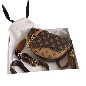 Luxury Crossbody Designer Bags Women Famous Brands Shoulder Bags Lady’s Vintage Floral Printed Saddle Bag