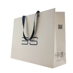 Luxury Custom Logo Matte Paper Bags Retail Shopping Gift Packaging Jewelry Boutique Clothing Shoes Bag With Cotton Handle