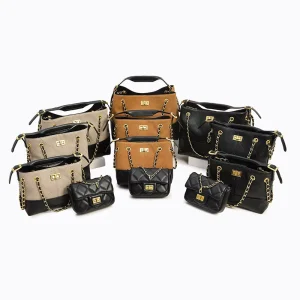 Luxury Custom Suede Leather Tote Bag for Ladies Hobo Bags with Chain Shoulder Large Capacity Fashionable Style