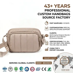 Luxury Customization Women’s Summer Waterproof Durable Portable Crossbody Bag With Zipper Closure Japan Style Letter Embroidery