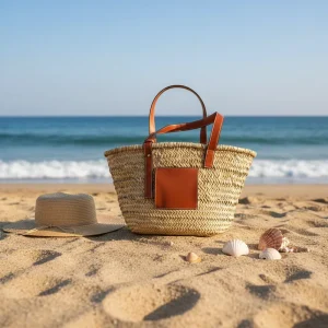 Luxury Designer Autumn Winter Beach Bag High Quality Straw Tote Women Summer Handbag Travel Palm Basket Woven Bag Large Capacity