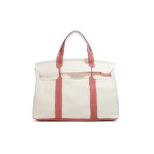 Luxury Designer Bag Heavy Gold Buckle Canvas Boat Handbag Large Work Travel Women Tote Bag