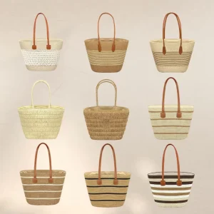 Luxury Designer Woven Shopping Straw Beach Bag Ladies Hand Tote Women’s Handbags for Wedding Boho