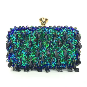 Luxury Fashion Sparking Beaded Sequin Evening Clutch Bag Women Evening Bags